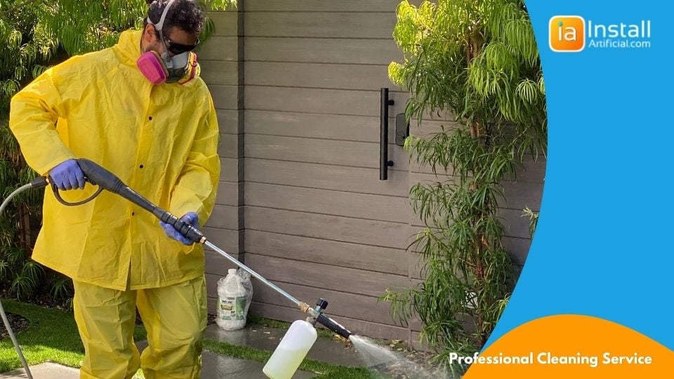 Cleaning Artificial Turf From Toxic Ashes After a Fire in Los Angeles